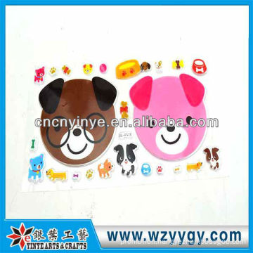 Popular bear decals for wall decoration, OEM plastic sticker